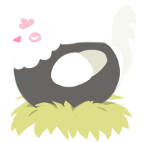 Dove, a grey and white chicken with a head pattern