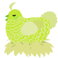 A lime and lemon chicken with a lace pattern