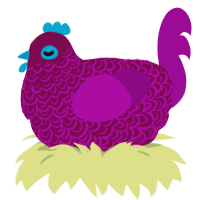 A wine and plum chicken with a double-lace pattern