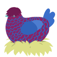 A spring and gold chicken with a lace pattern
