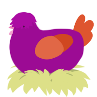 A plum and vermilion chicken