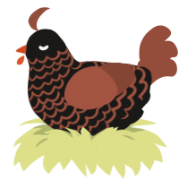 (unnamed), a sable and russet chicken with a lace pattern