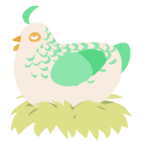 A cream and spring chicken with a half-lace pattern