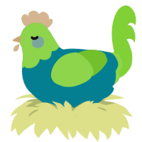 Gumbo, a sea and grass chicken with a head pattern