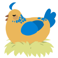 A honey and sapphire chicken with a neck-speckle pattern