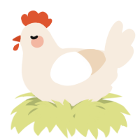 A cream chicken