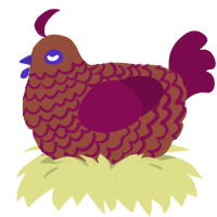 Banded Red Jasper, a russet and wine chicken with a lace pattern