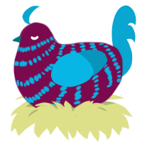 (unnamed), a wine and cerulean chicken with a bar pattern