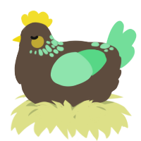 A bark and spring chicken with a neck-speckle pattern