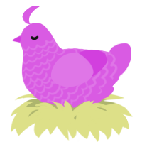 A orchid chicken with a lace pattern