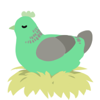 A spring and ash chicken with a neck-band pattern