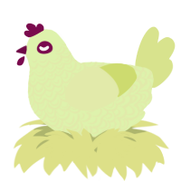 A apple and lemon chicken with a double-lace pattern