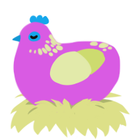燒雞 neon sign, a orchid and lemon chicken with a neck-speckle pattern