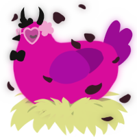 A fuchsia and plum chicken