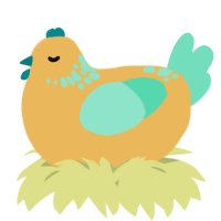 A honey and mint chicken with a neck-speckle pattern