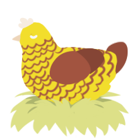 (unnamed), a yellow and russet chicken with a lace pattern