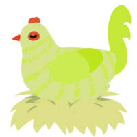 A lemon and lime chicken with a bar pattern