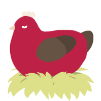 A crimson and bark chicken