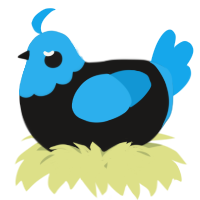 A sable and sky chicken with a head pattern
