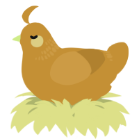 A gold chicken with a neck-band pattern