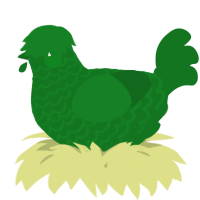 A leaf chicken with a lace pattern