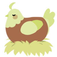 Kiwi, a brown and lemon chicken with a head pattern