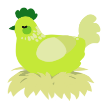 A lime and lemon chicken with a neck-speckle pattern