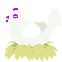 A white chicken