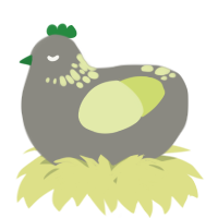 A ash and lemon chicken with a neck-speckle pattern
