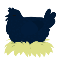 A tumblr chicken with a speckle pattern