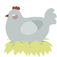 A silver chicken