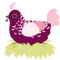 Rosé, a wine and rose chicken with a half-lace pattern