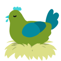 A chartreuse and sea chicken
