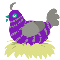 (unnamed), a violet and ash chicken with a bar pattern