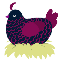 A tumblr and wine chicken with a lace pattern