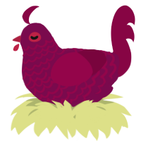 A wine and maroon chicken with a lace pattern