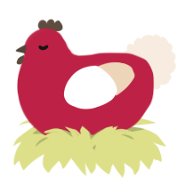 A crimson and cream chicken