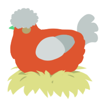 A vermilion and silver chicken