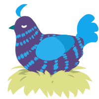 A overcast and sky chicken with a bar pattern