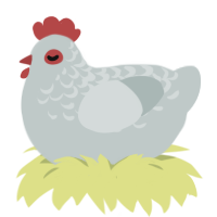 italian wedding, a silver chicken with a half-lace pattern