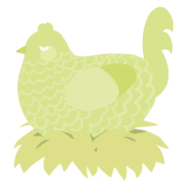 A lemon chicken with a lace pattern