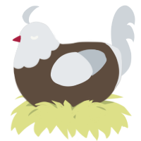 A bark and mist chicken with a head pattern