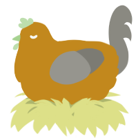 A ochre and ash chicken