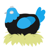 A sable and sky chicken with a head pattern