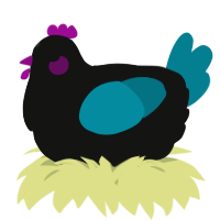 A black and sea chicken
