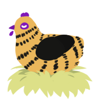 (unnamed), a honey and black chicken with a bar pattern