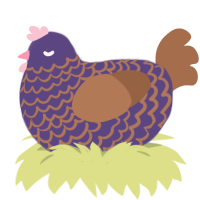(unnamed), a overcast and brown chicken with a lace pattern