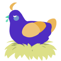 A indigo and honey chicken