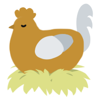 A gold and mist chicken