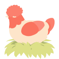 A tumblr and sea chicken with a head pattern